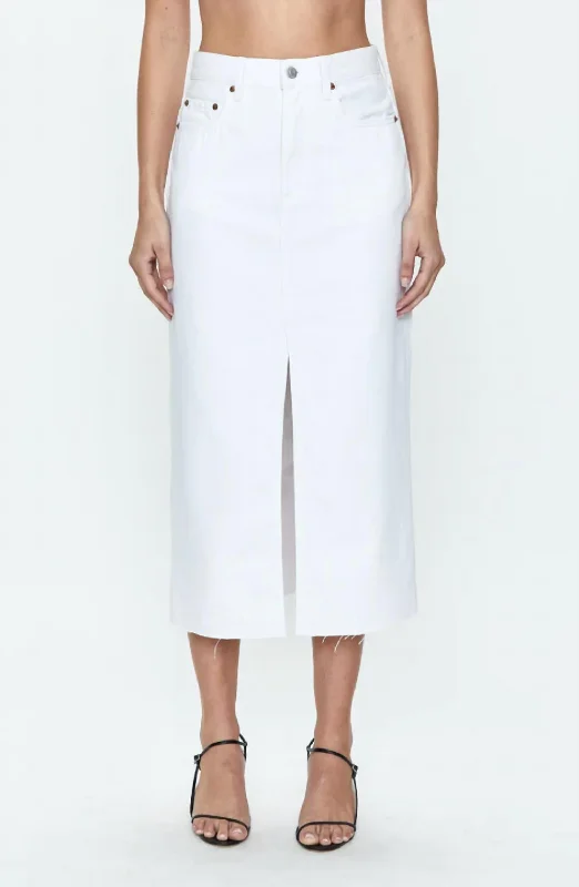 Alice Midi Skirt In White