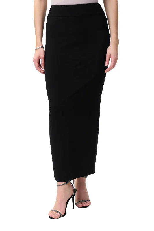 Maxi Pencil Skirt In Black