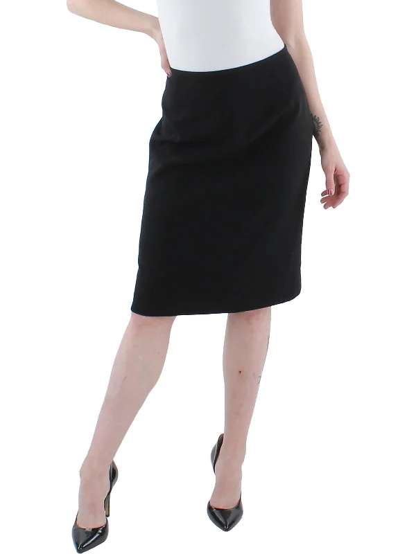 Womens Knit Textured Pencil Skirt