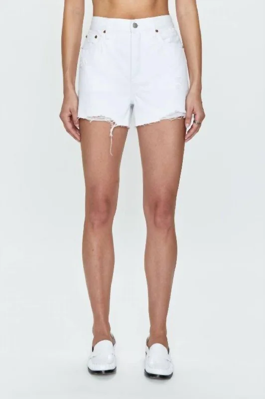 Women's Nova High Rise Shorts In White Vintage