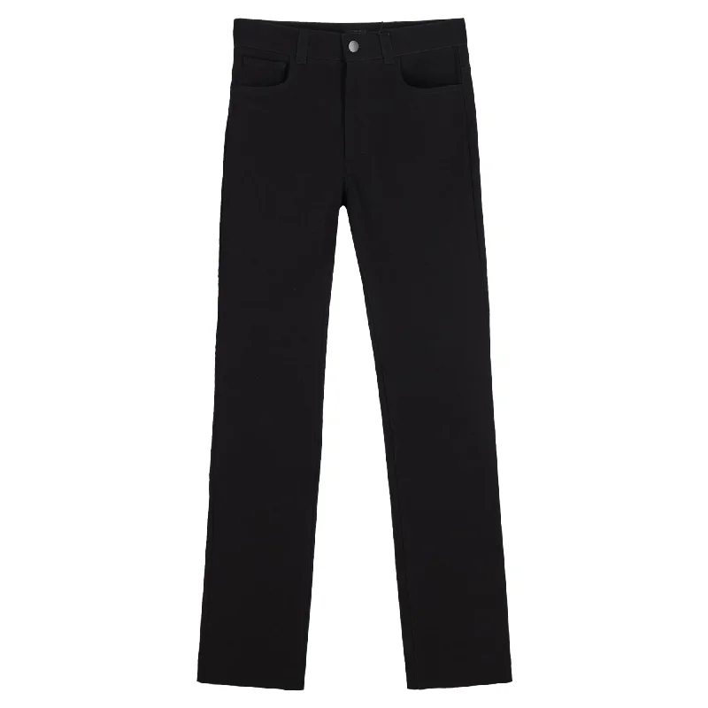 Joseph Straight Jeans in Black Cotton