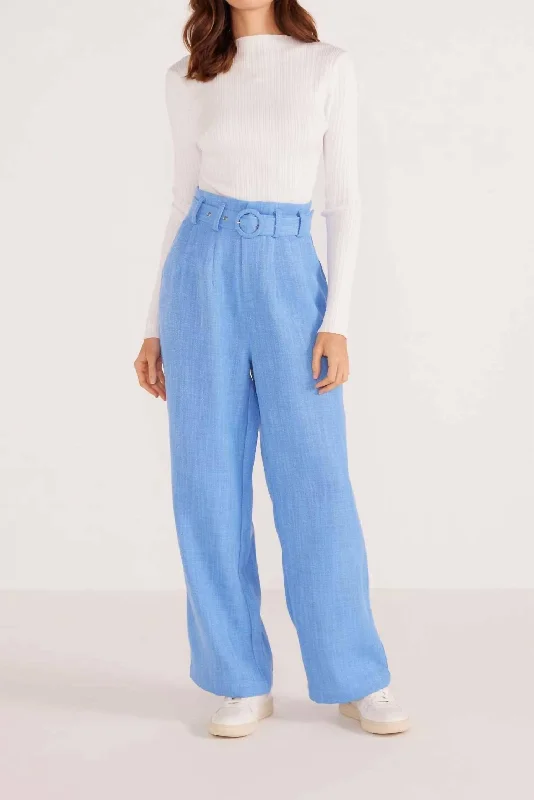 Lucy High Waisted Pant In Blue