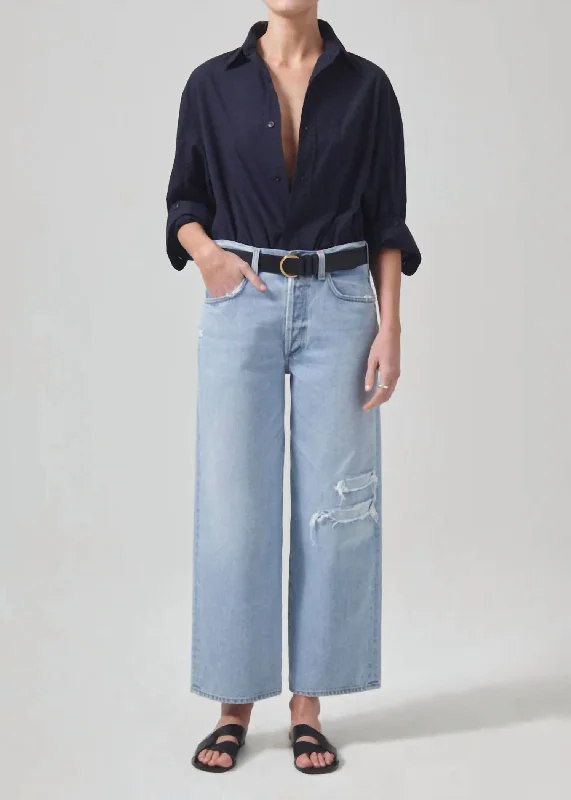 Pina Low Rise Baggy Crop Pants In Cascade