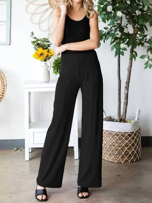 Women's Wide Leg Pants In Black