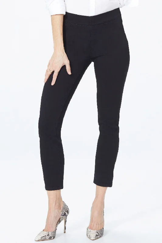 Alina Skinny Ankle Pull-On Pants - Black