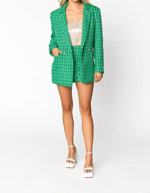 Avery Oversized Blazer In Green