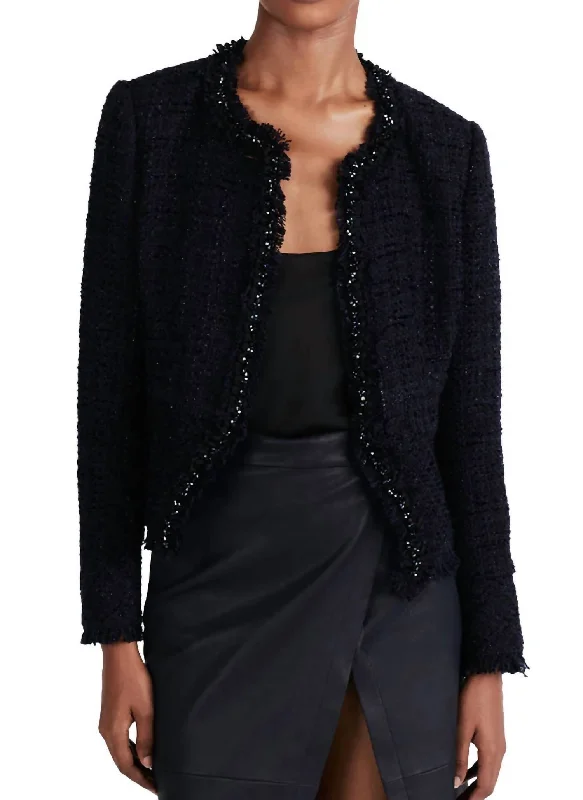 Elizabeth Peplum Jacket In Black