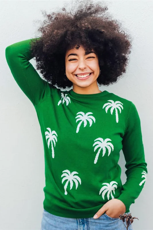 Sugarhill Brighton Green Palms Rita Jumper