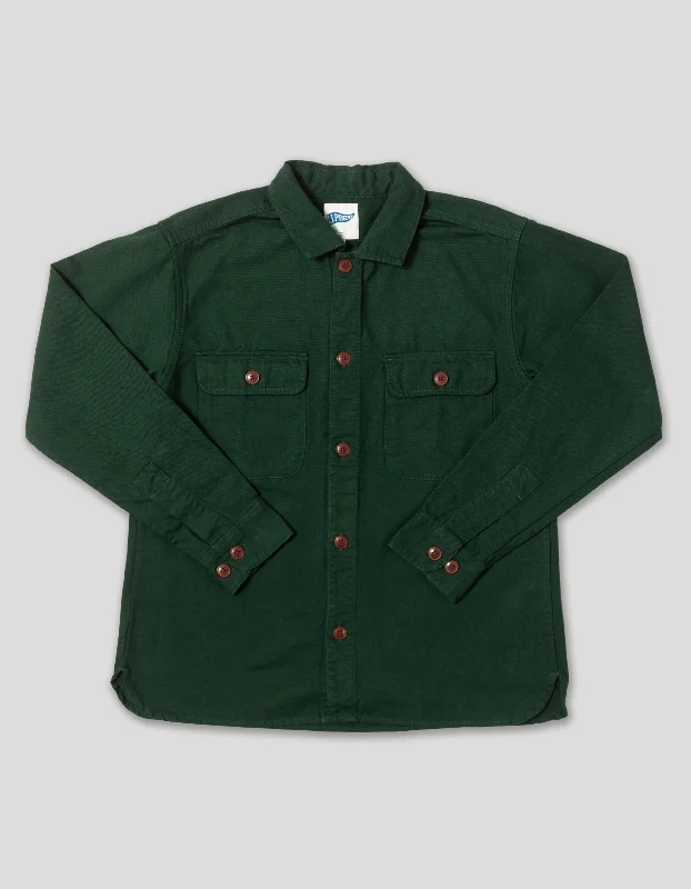 CANVAS OVERSHIRT - DARK GREEN