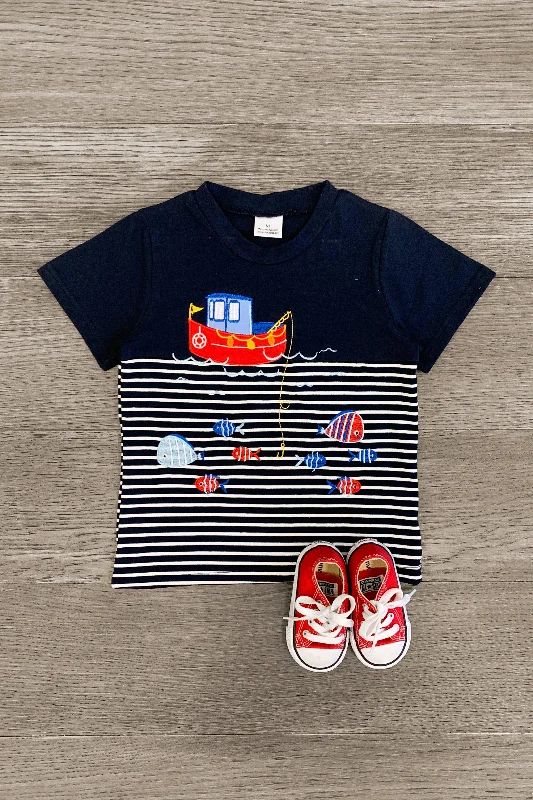 Fishing Boat Striped T-Shirt