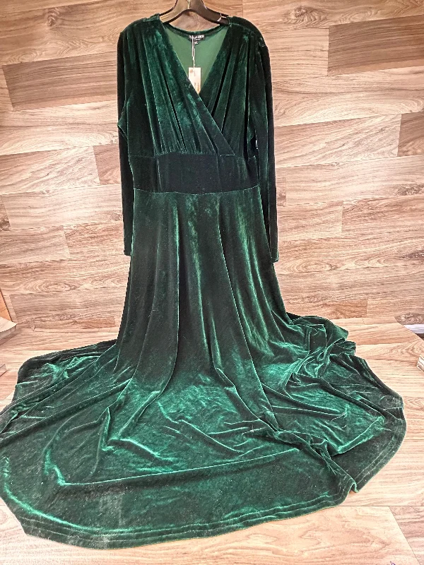 Dress Party Long By Clothes Mentor In Green, Size: Xxl