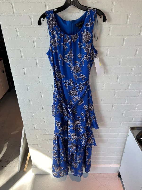 Dress Party Long By Jessica Howard In Blue & White, Size: Xl