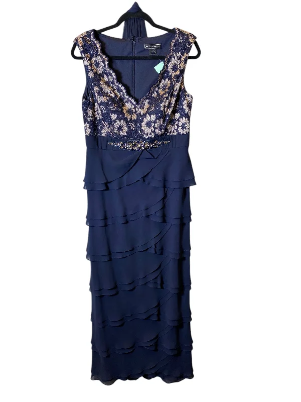 Dress Party Long By Jessica Howard In Navy, Size: Petite  M