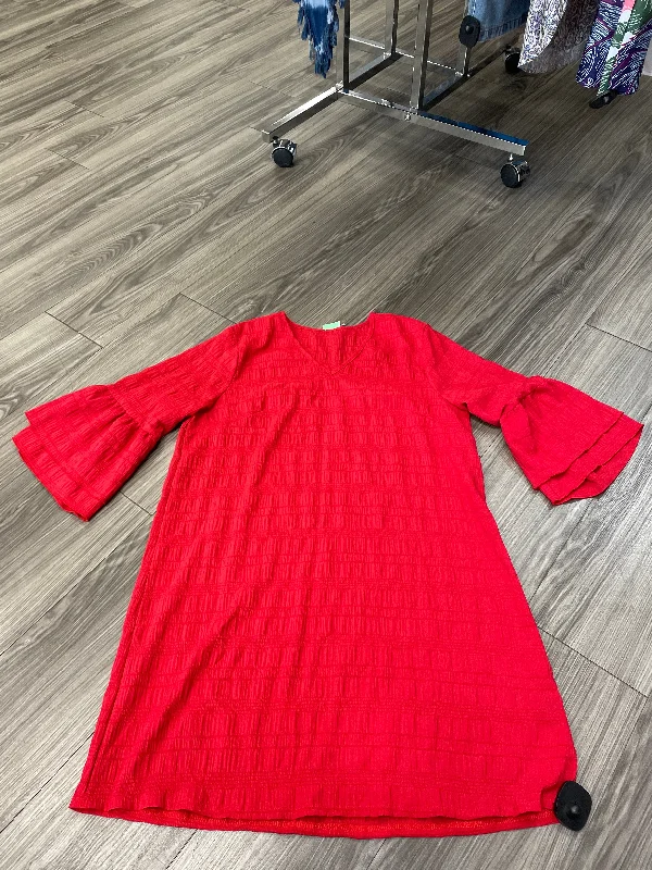 Dress Casual Midi By Shein In Red, Size: Xl