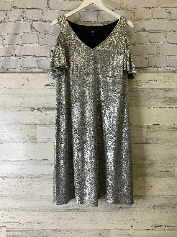 Dress Party Midi By Msk In Silver, Size: 1x